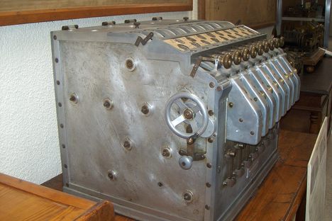Algebric machine of Leonardo Torres Quevedo at the Civil Engineering Faculty museum in Madrid