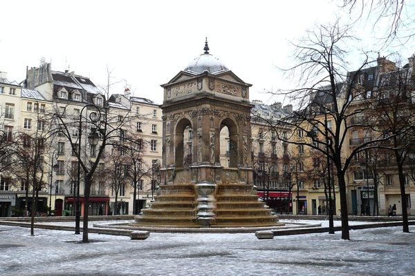 The Fountain of the Innocents is one of the few surviving pieces of the lost cemetery.