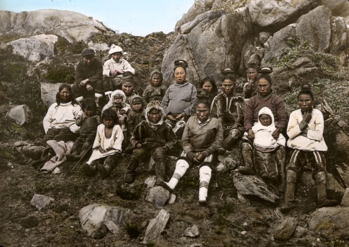 Tunumiit of Ammassalik, East Greenland, 1908.