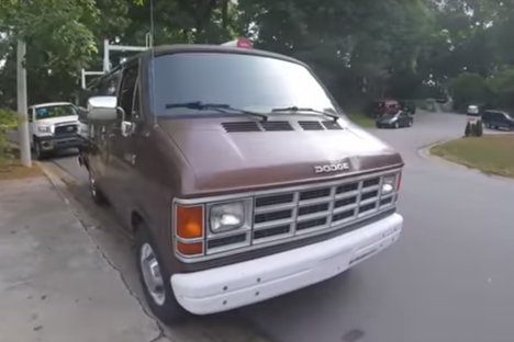 Does that brown van outside look suspicious?