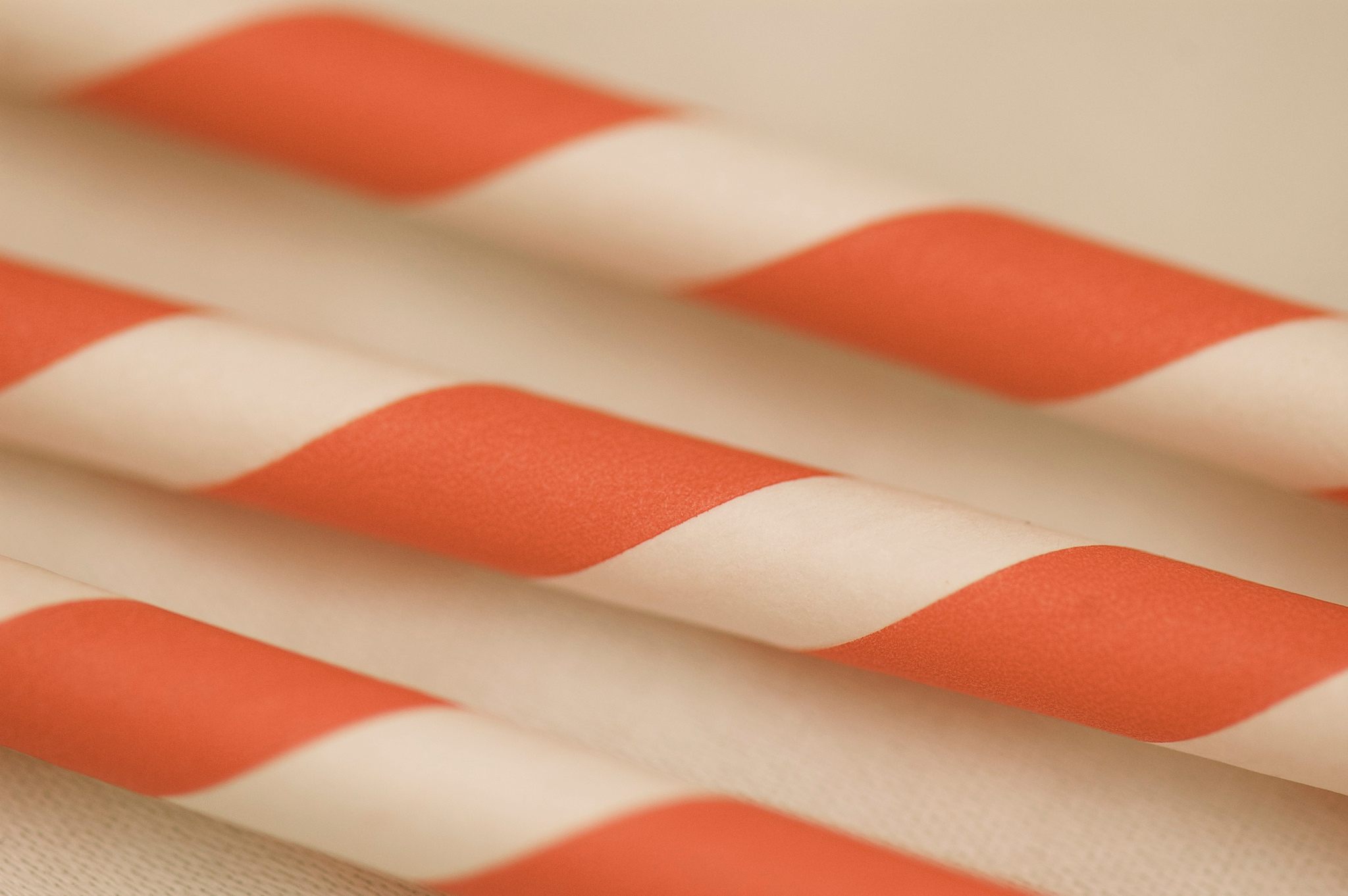 Candy striped paper straws.