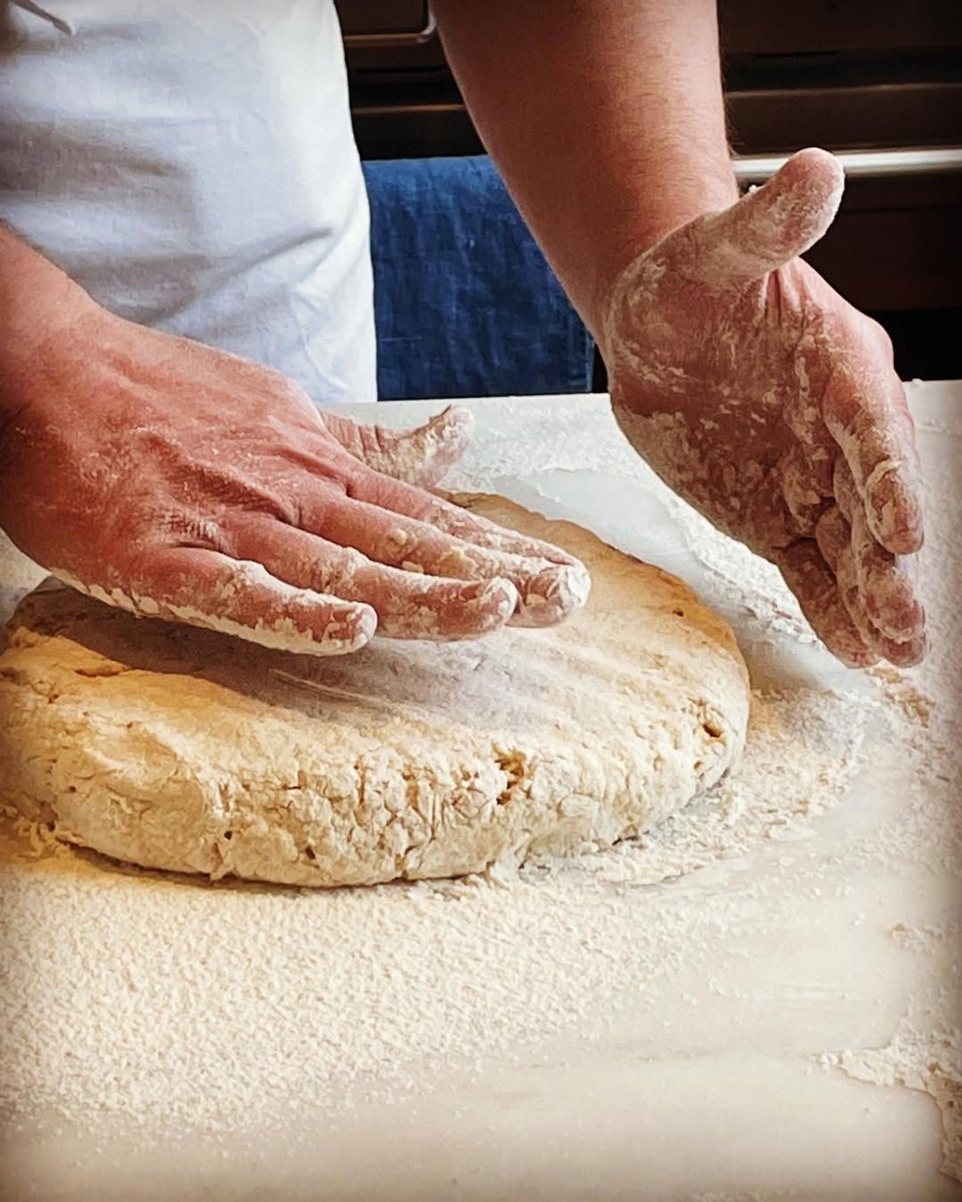 Scott Peacock teaches a traditional biscuit making class in Marion, Alabama.