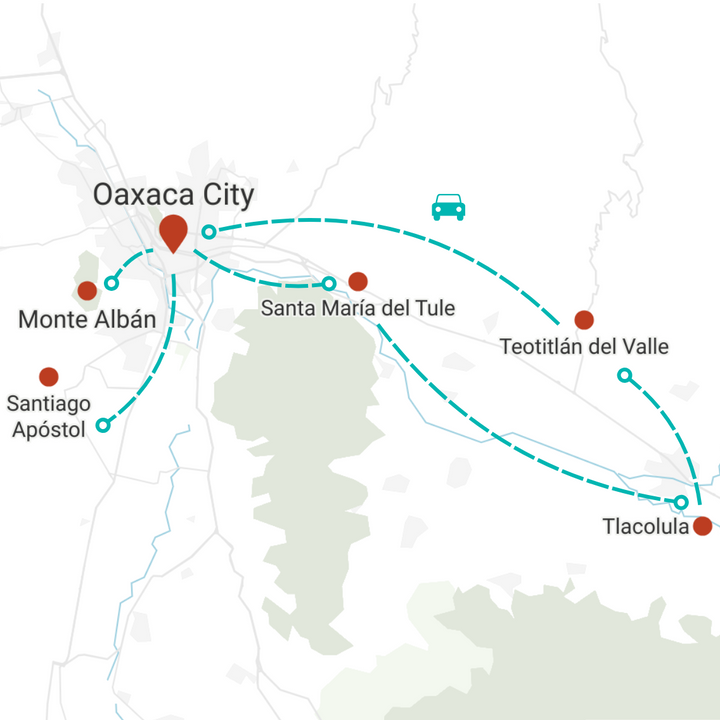 Oaxaca Trip Map