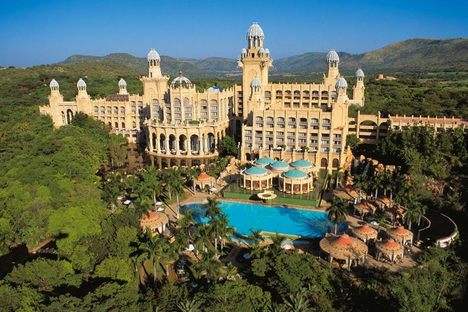 Aerial view of the Palace of the Lost City