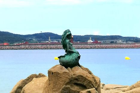 The mermaid on the rocks