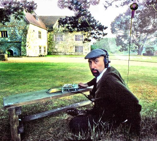 Teibel recording in the British countryside in the late 1970s. 