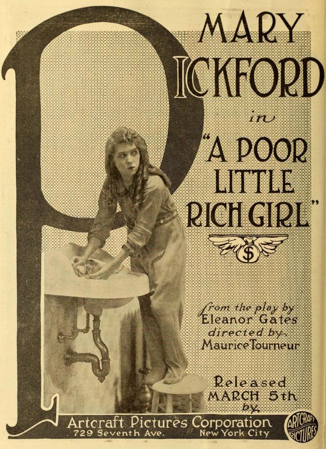 An advertisement for 'Poor Little Rich Girl', 1917