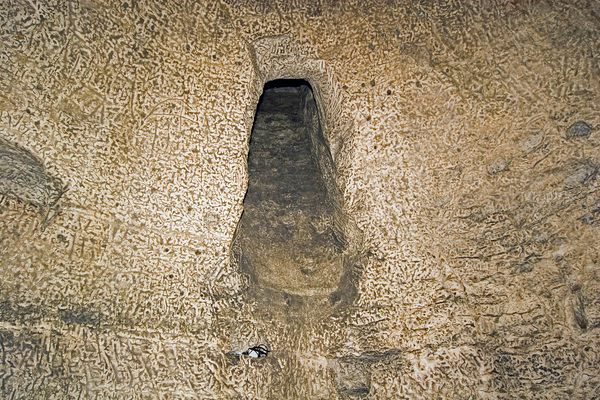 The original entrance to Royston Cave