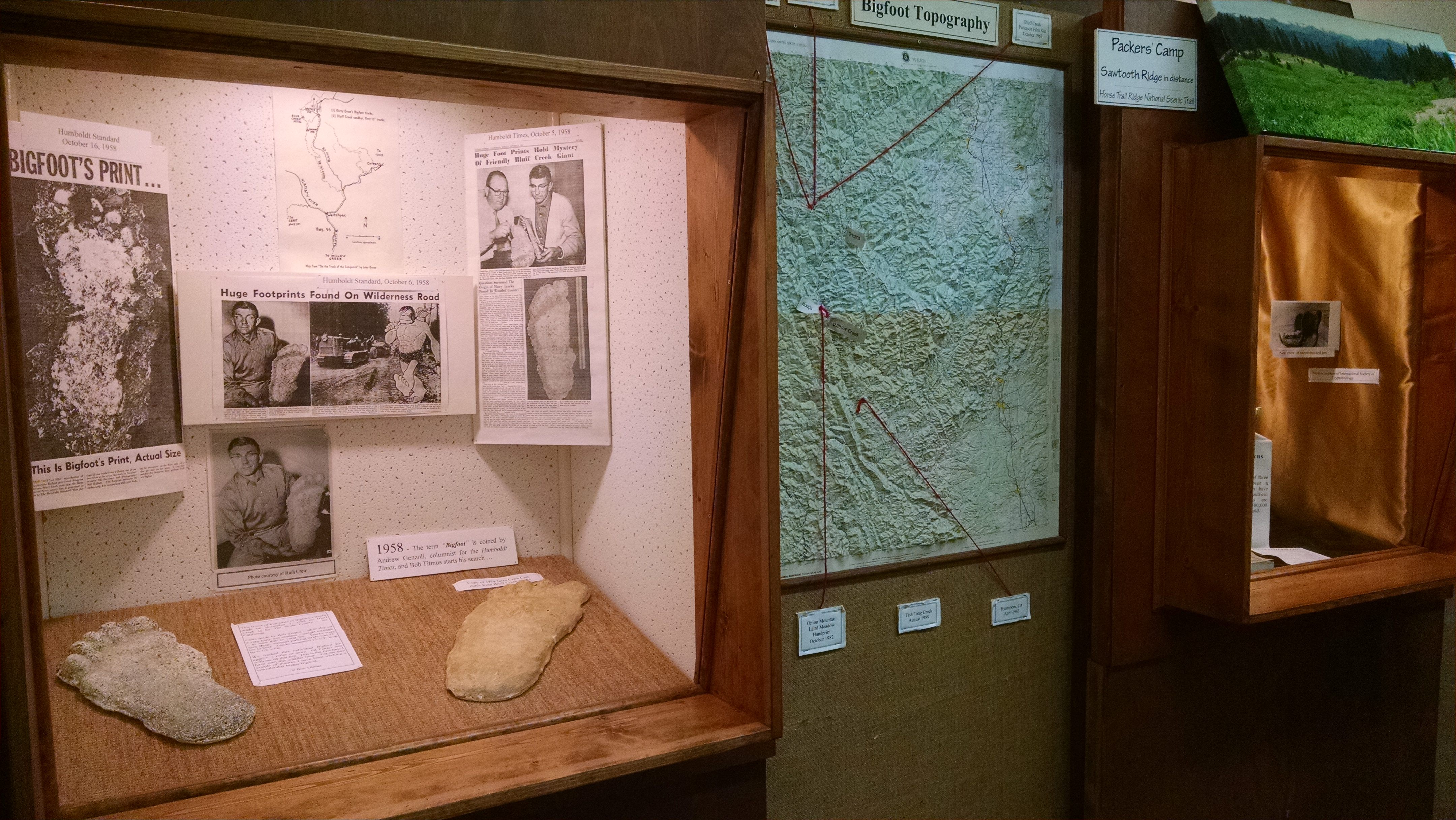 Bigfoot Museum artifacts.