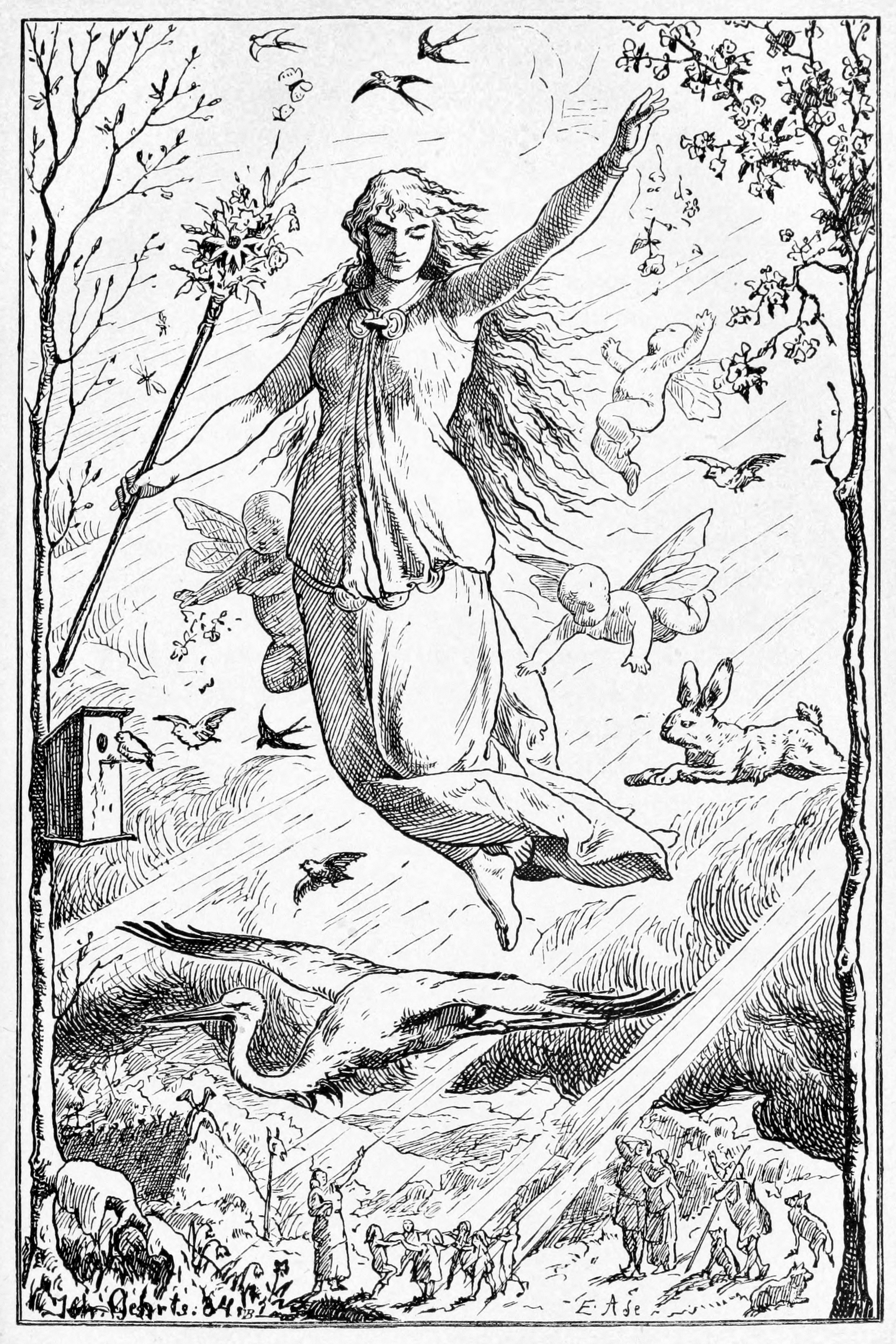The idea of Ostara became popular after the 1800s, but there's no actual evidence of her during Pagan times, and only one post-Christian mention in 723.