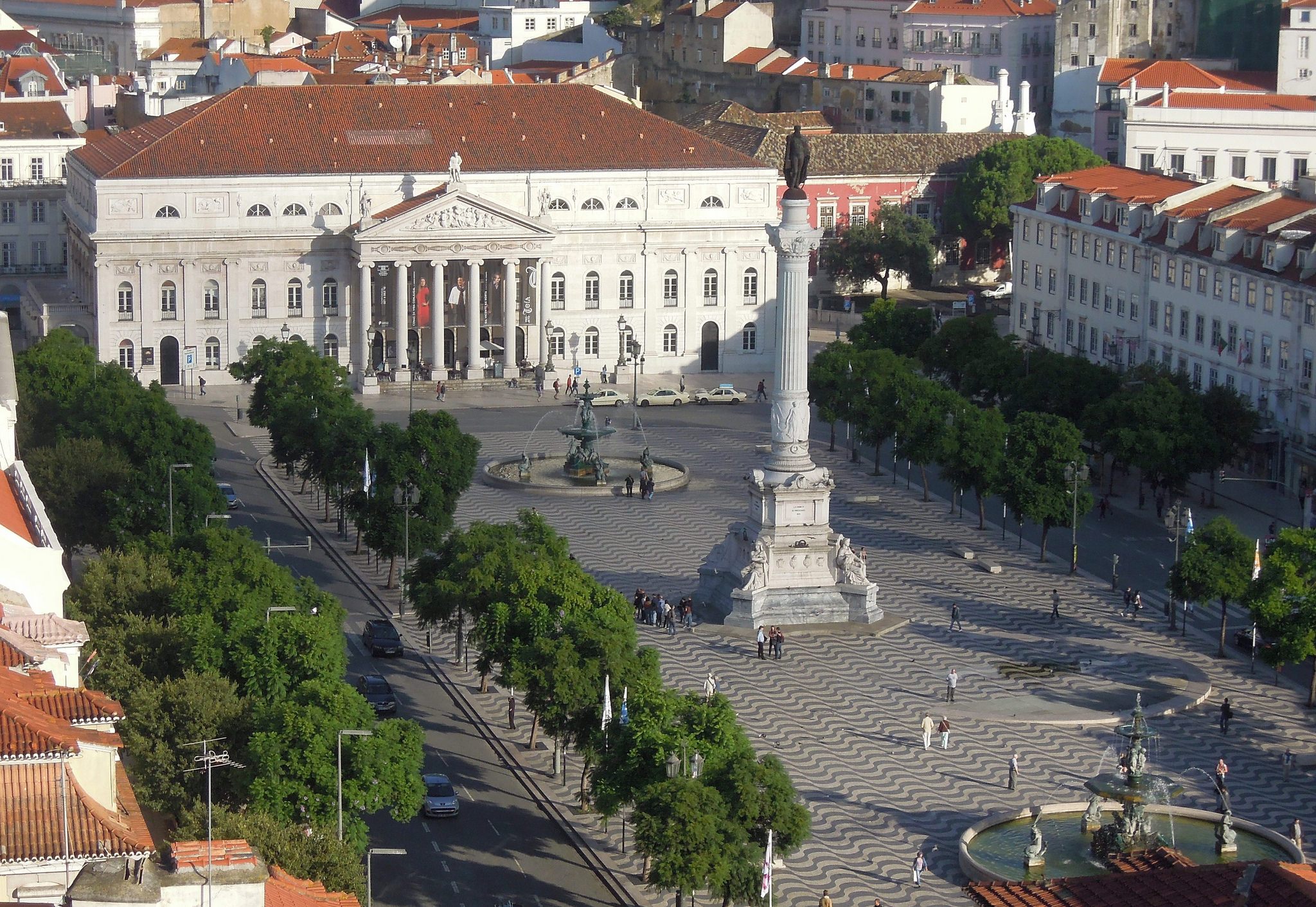 A view of Rossio Square, Lisbon.