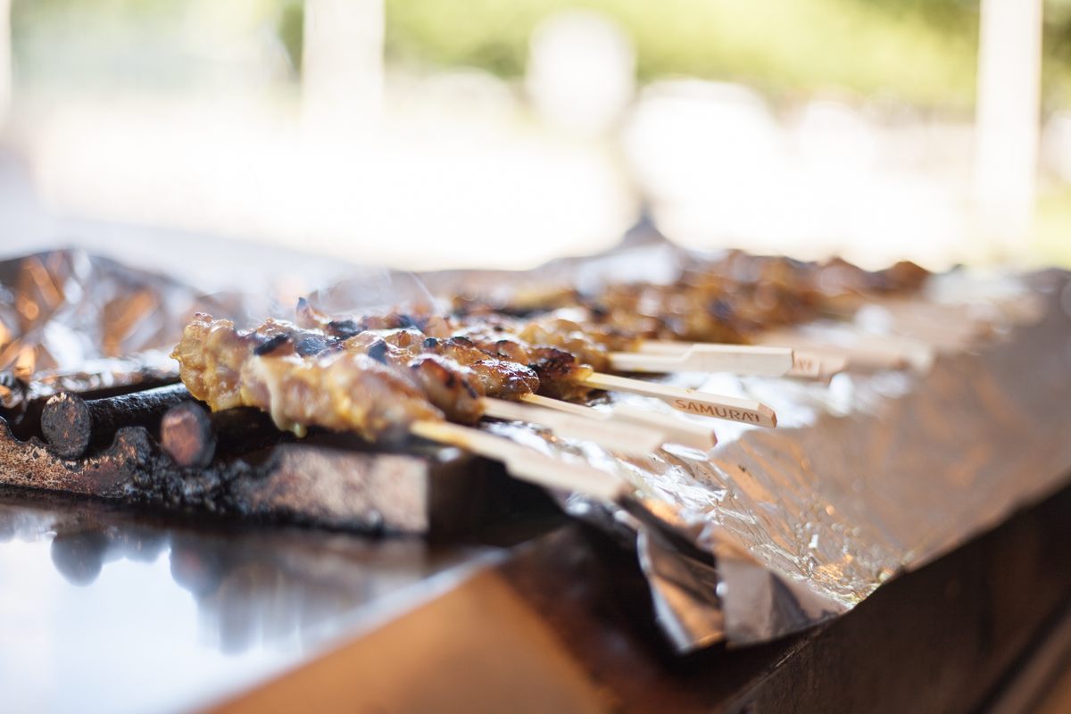 Yip sells about 1,000 hand-made skewers a week.