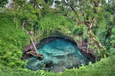 To Sua Ocean Trench in Samoa. 