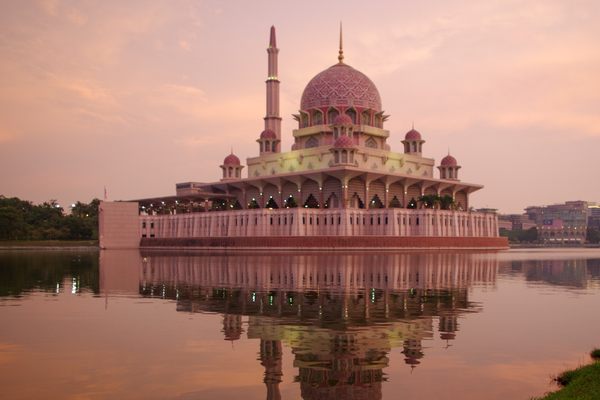 The Putra Mosque in Putrajaya, Malaysia.