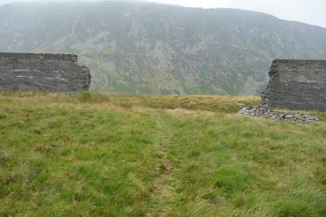  The breach in the dam wall.