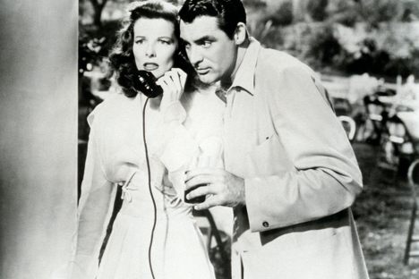 Katharine Hepburn and Cary Grant in the film The Philadelphia Story.