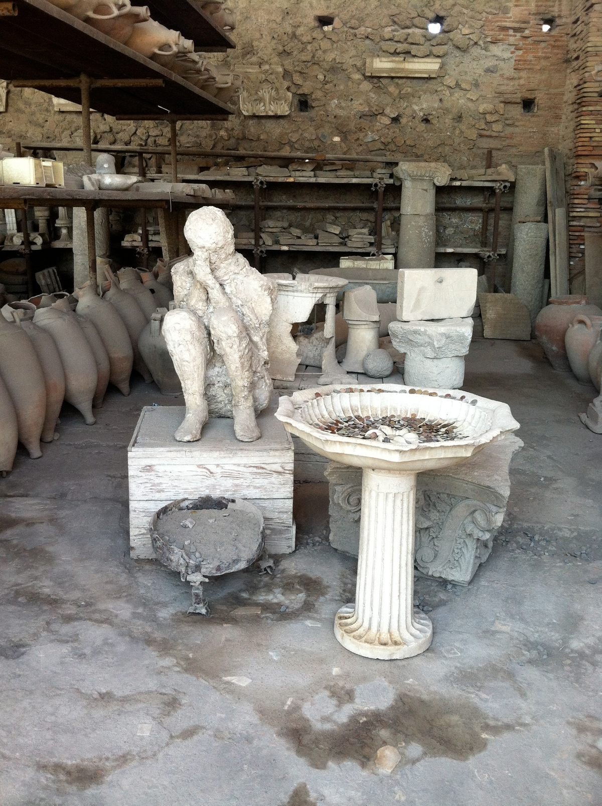 The last moments of the ill-fated Pompeiians, frozen forever in plaster