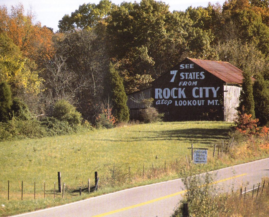 After the creation of the Interstate Highway System in 1956, many small rural roads where the Rock City barns were located became almost obsolete.