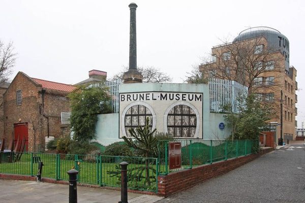 The newly painted outside of the Brunel Museum.