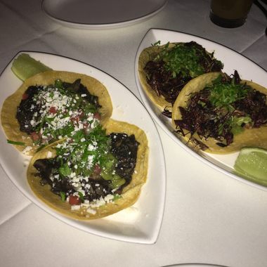 Huitlacoche and Chapulines tacos