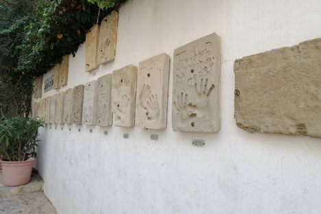 The plaques on the wall