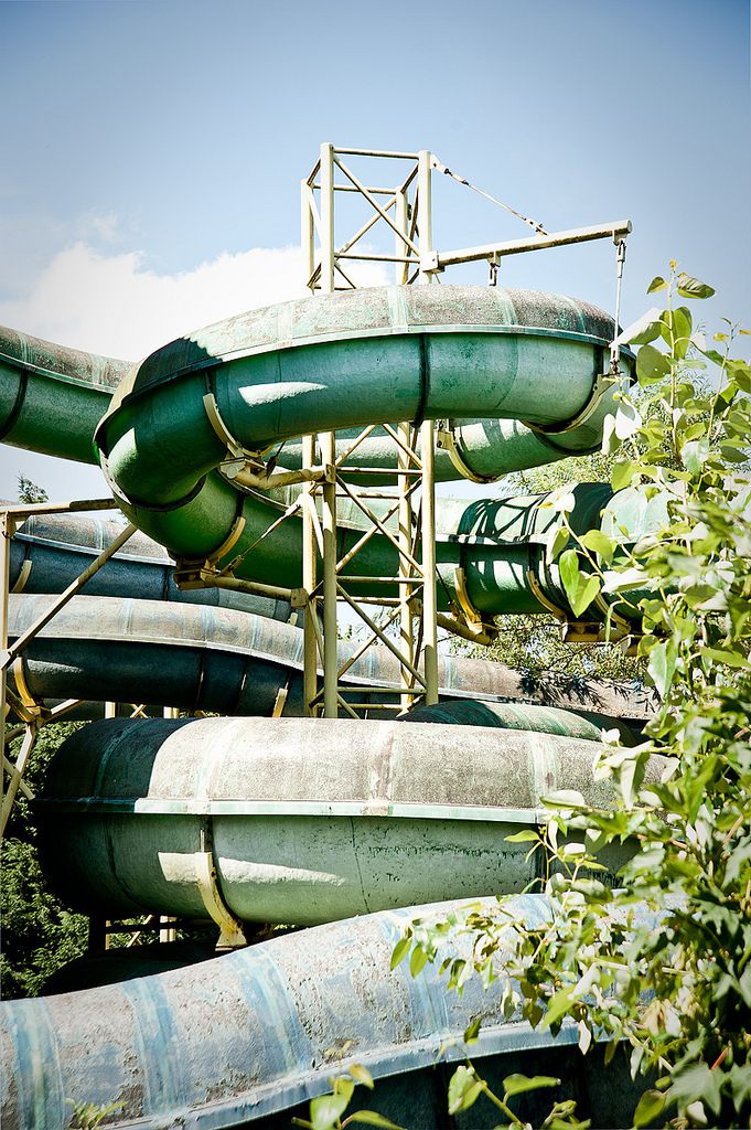Abandoned water slide