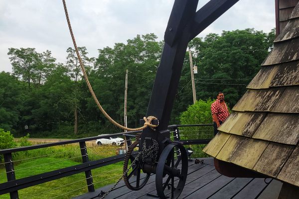 On the windmill’s deck