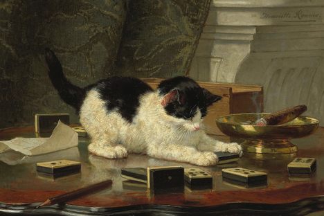 Kitten's Game by Henriette Ronner-Knip.