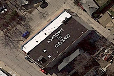 The "Welcome To Cleveland" sign