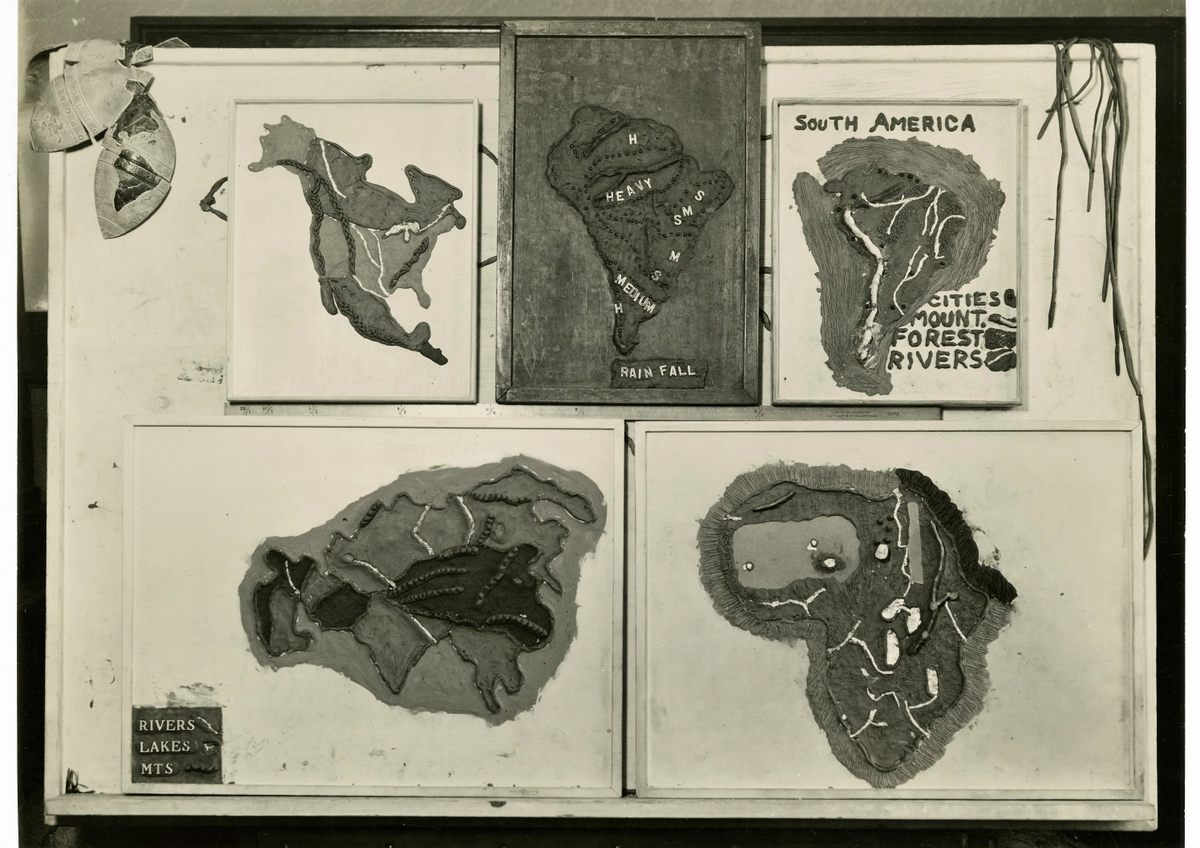 Plasticine geography work from 1927.