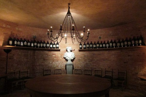 The wine cellars.