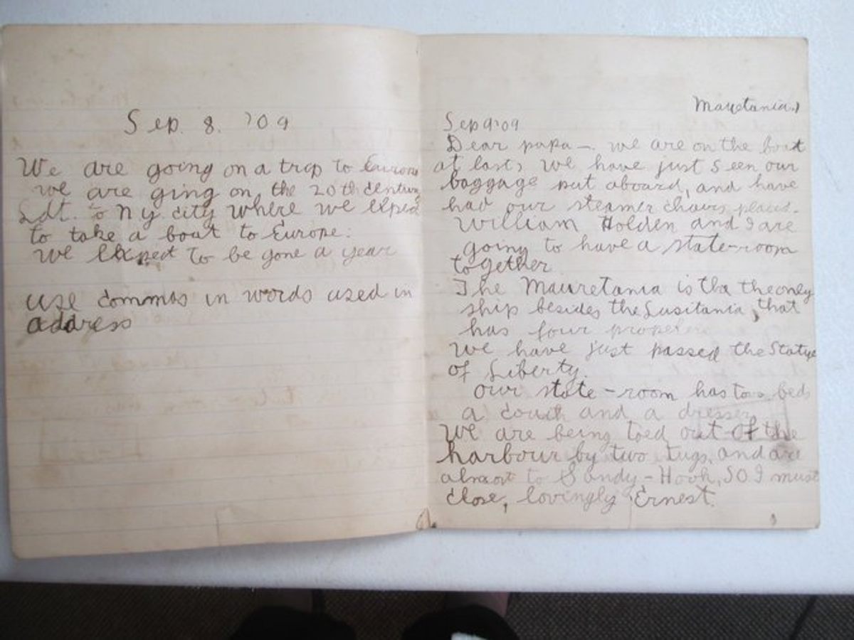 The beginning of Hemingway's story.