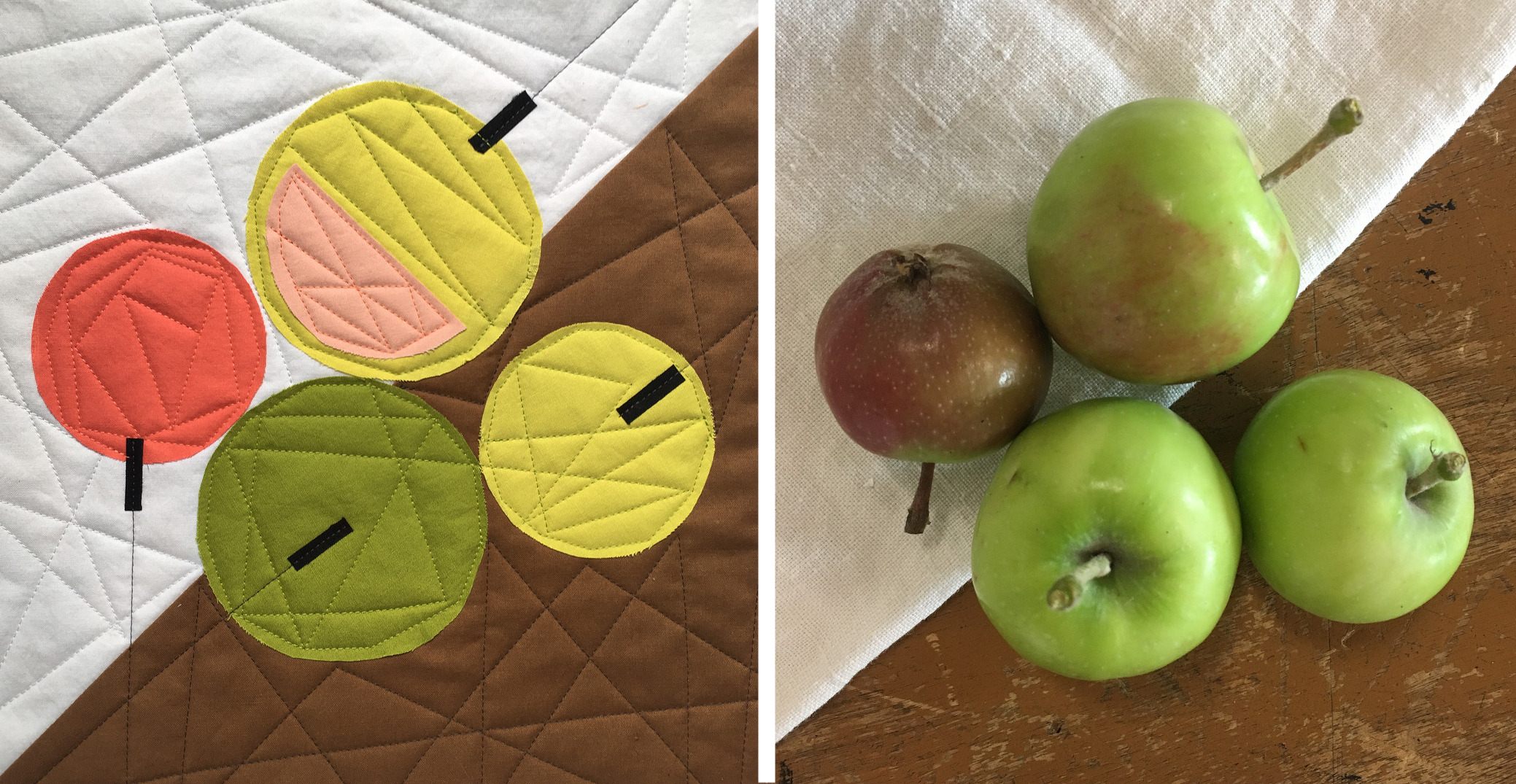 Windfall apples inspired this design.