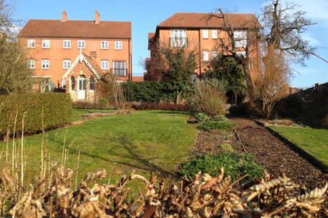 One of the garden plots, this one in private ownership, with one of the summerhouses
