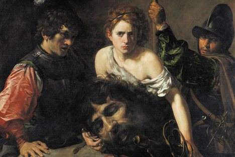 ‘David with the Head of Goliath and two Soldiers,’ from 1615. Found in the Thyssen-Bornemisza Collections.
