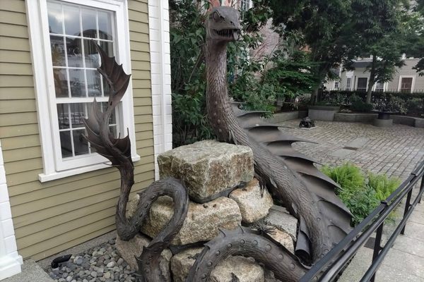 Gloucester Sea Serpent Statue in Gloucester