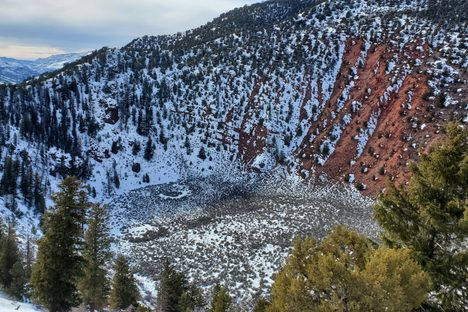 The crater as seen in February