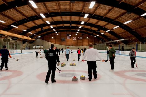 Curlers at the Dakota Curling Club in Minnesota.