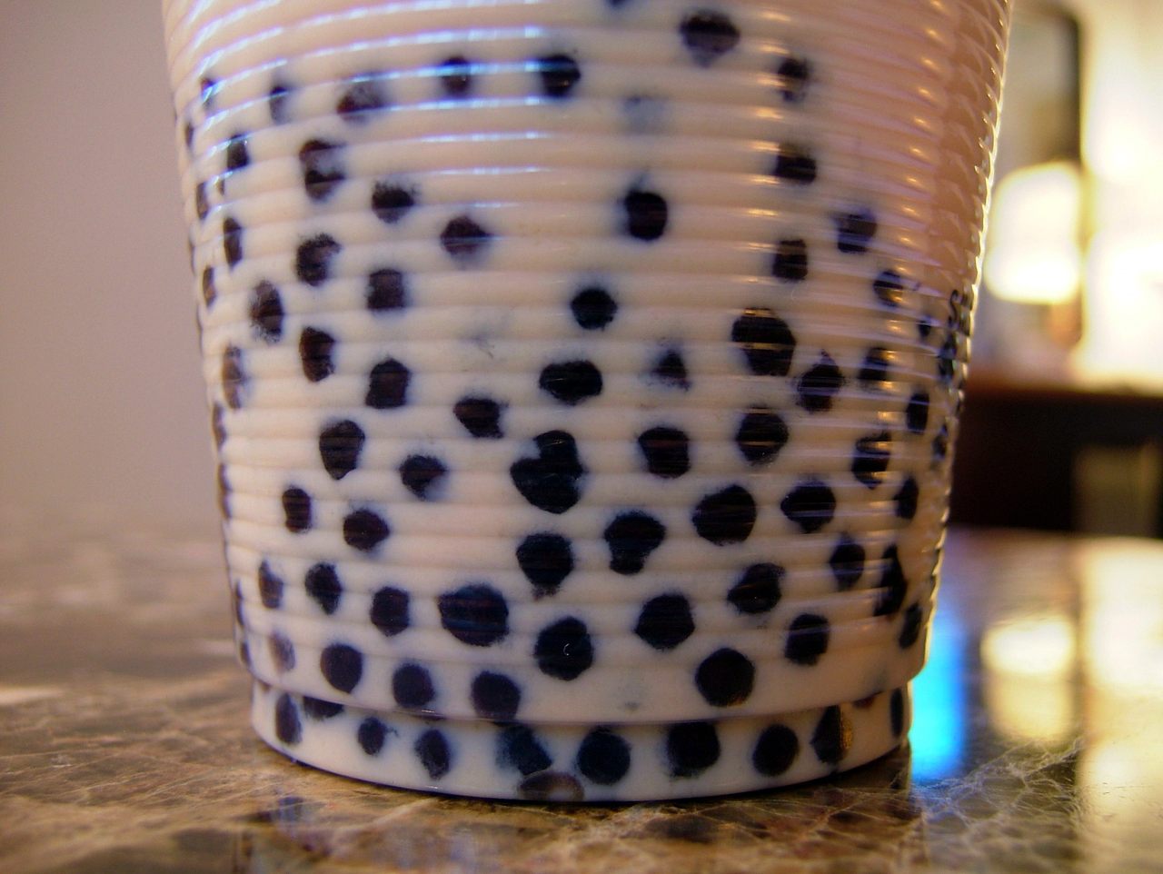 Milk tea is the usual accompaniment to boba pearls.