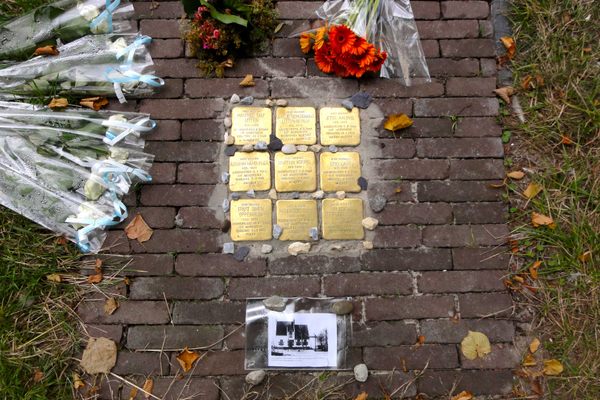 Stolpersteine plaques. 