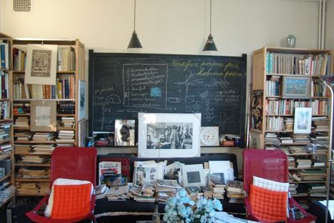 Inside the house.
