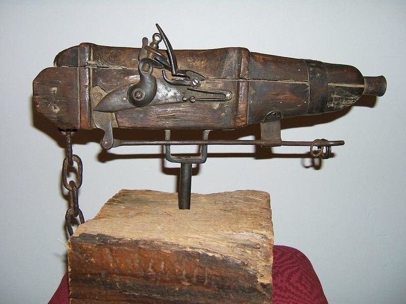 This rare cemetery gun was on view at the now defunct Museum of Mourning Art.