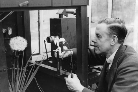 F. Percy Smith at his house in Southgate, April 1, 1936.