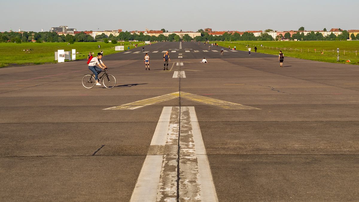 The former Tempelhof airport has been turned into a park.