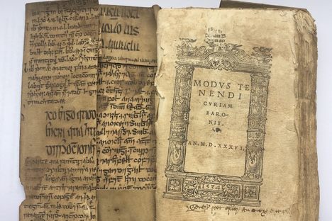The manuscript bound into the printed text.