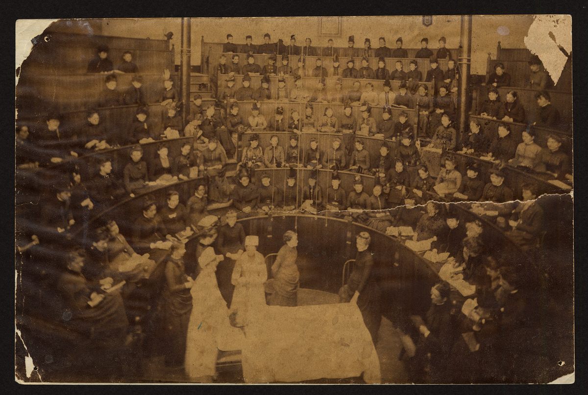 Operating room, North College Avenue, early 1890s.