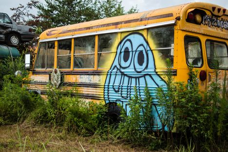 School Bus Graveyard.