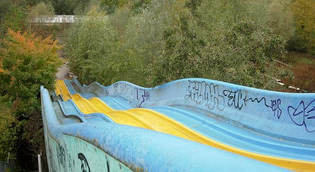 Abandoned water slide