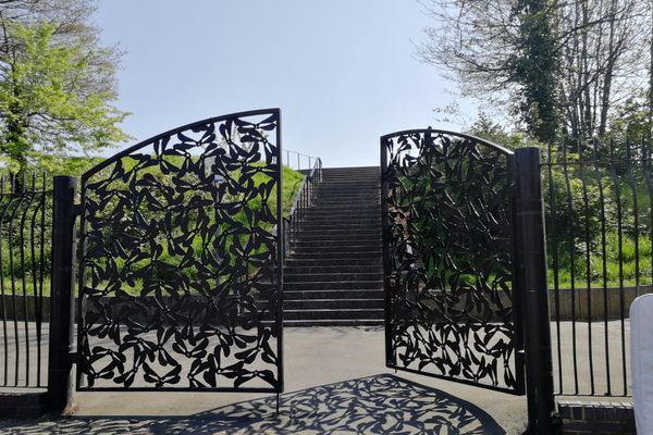 Entrance gates to The Mount