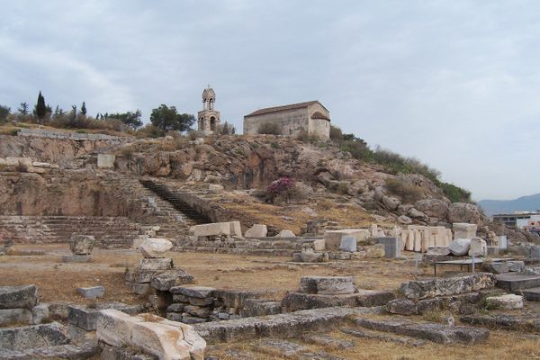 The Telestrion and the Church of Panagia Mesosporitissa